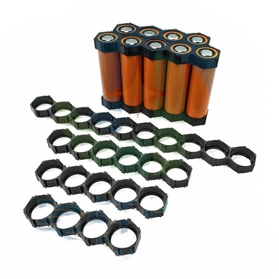 Giá đỡ pin ABS 18650 hình trụ 2 Cell 6P 10P Kích thước 13P Màu đen