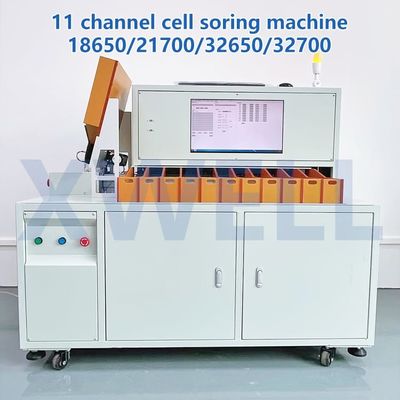 Giá tốt Máy phân loại pin hình trụ 11 kênh 18650 26650 32650 21700 Máy phân loại pin trực tuyến