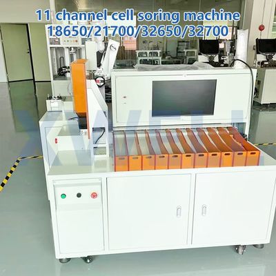 Giá tốt 11 kênh Máy phân loại tế bào hình trụ 80PPM Máy phân loại màn hình cảm ứng Bộ chọn pin trực tuyến