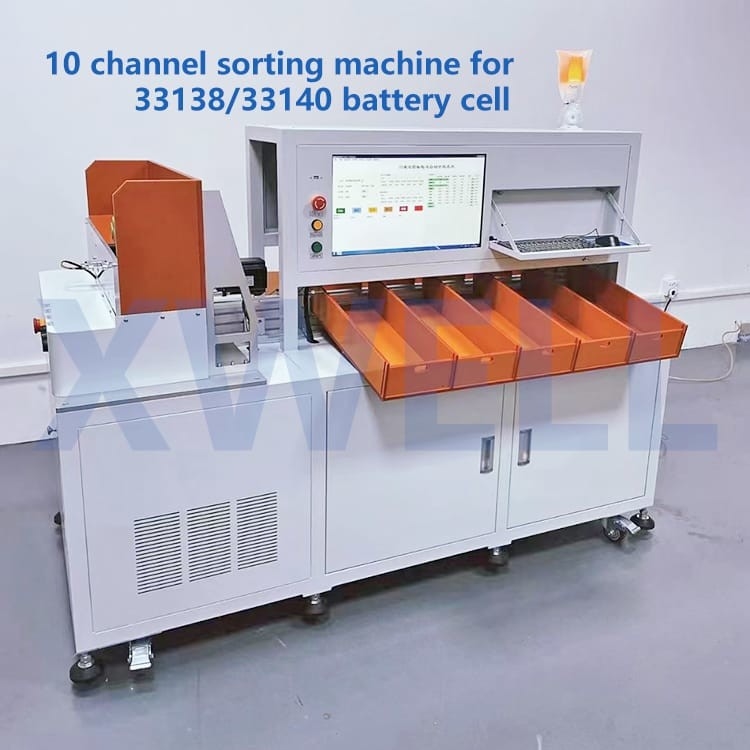 Máy phân loại pin hình trụ tự động 10 kênh cho 33138 33140