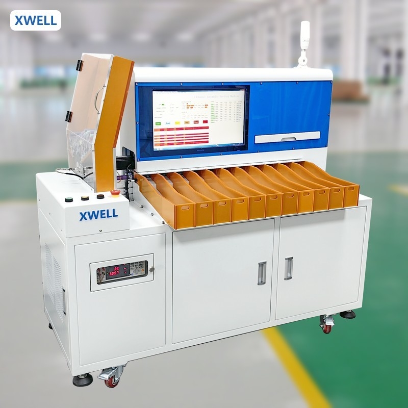 11 Kênh 18650 21700 32650 Máy sắp xếp pin pin hình trụ tự động