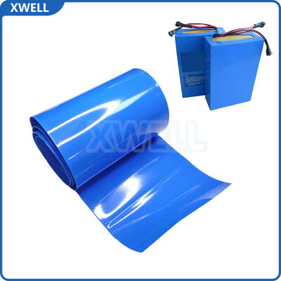 Giá tốt Blue PVC nhiệt thu nhỏ bao bì phim 150mm chiều rộng 200m cuộn 120 ° C cho Lithium pin Pack bảo vệ cách nhiệt bên ngoài trực tuyến