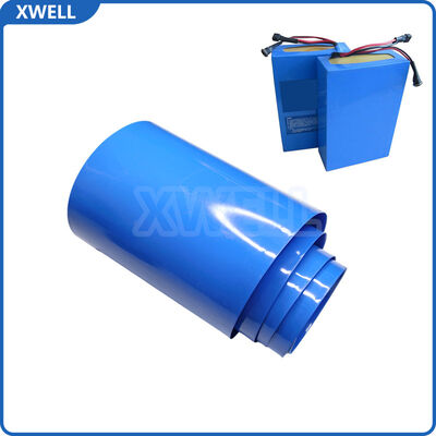 Giá tốt Blue Cross-Linked PE Heat Shrink Tube 50mm Flat Width 100m Roll cho 21700 26650 pin pin cách nhiệt tay áo 120 °C trực tuyến